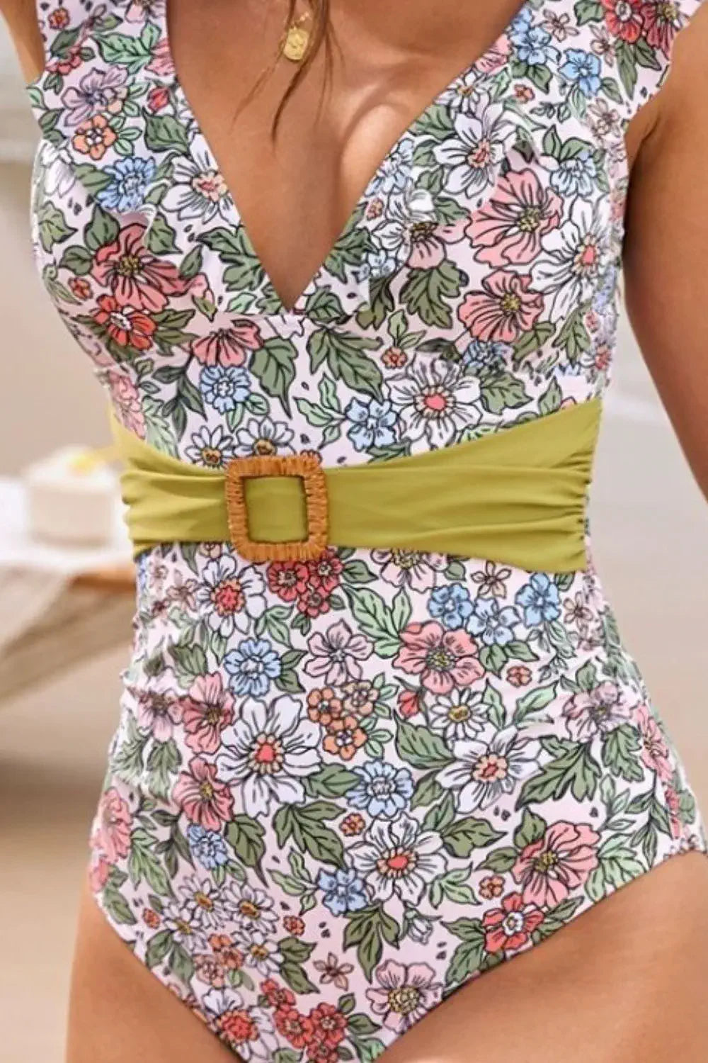floral one piece bathing suit