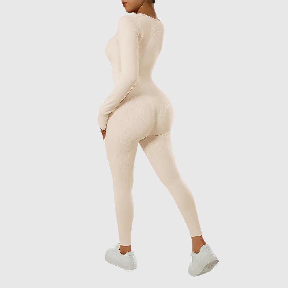 long sleeve workout jumpsuit