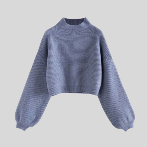 puff sleeve blouse Blue One size
