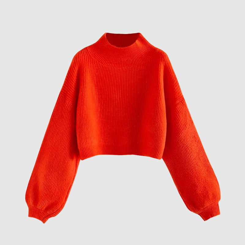 puff sleeve blouse Red One size