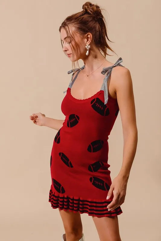 Gameday Football Knitted Mini Dress