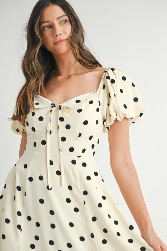 midi dress polka dot