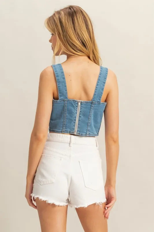 womens denim tank top