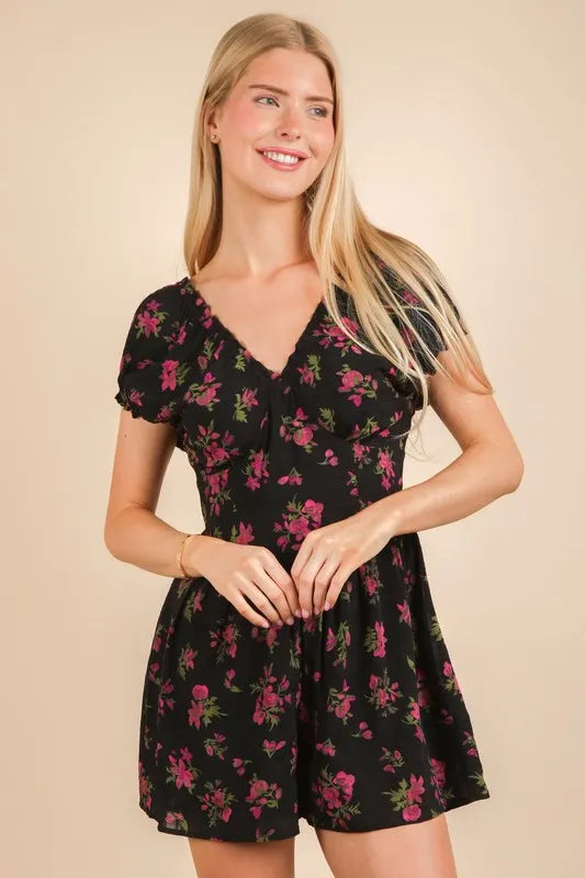 women's floral romper