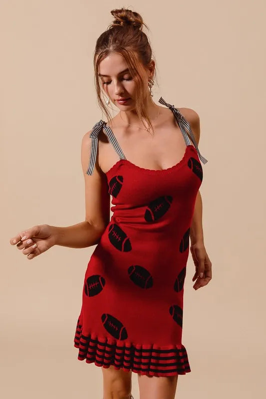 Gameday Football Knitted Mini Dress