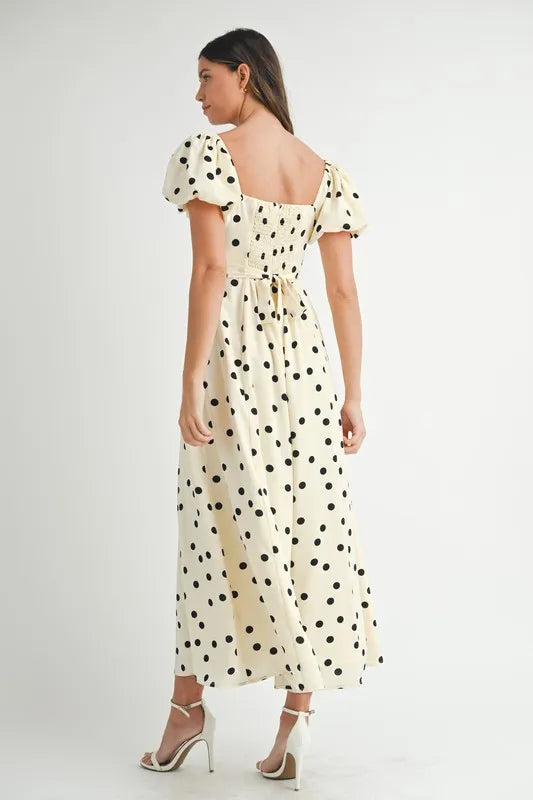 midi dress polka dot