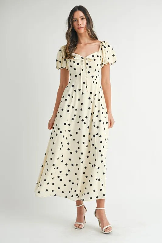 midi dress polka dot