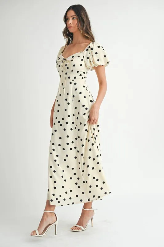 midi dress polka dot