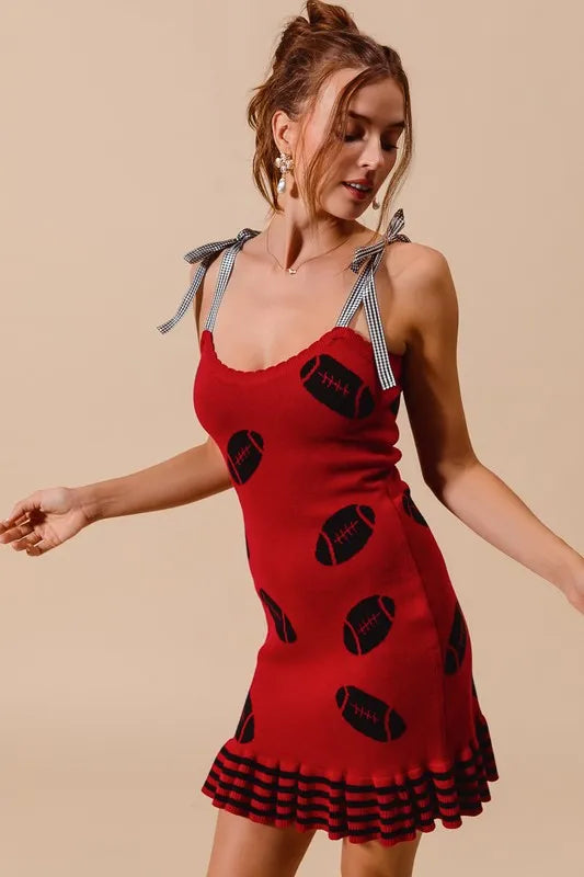 Gameday Football Knitted Mini Dress