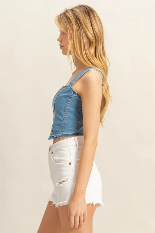 womens denim tank top