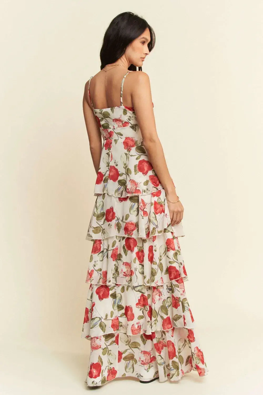 Layered Ruffle Maxi Dress