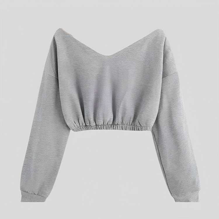 v-neck sweater Grey