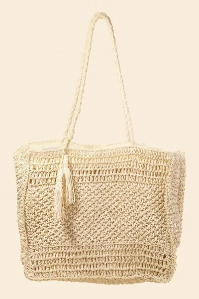 bag straw tote Beige One Size