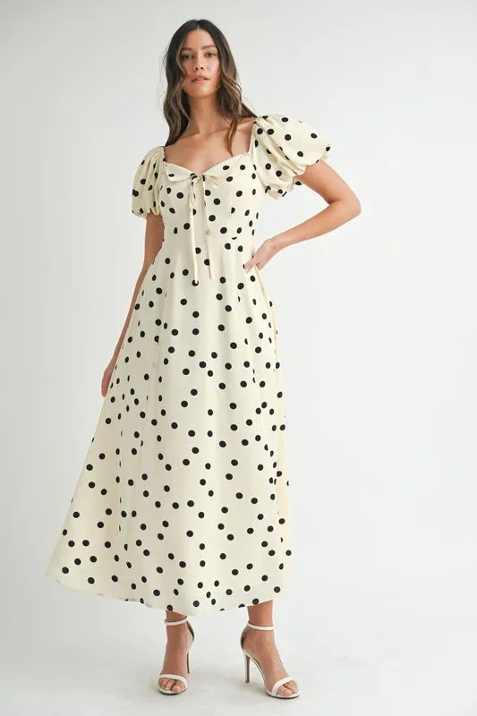 midi dress polka dot