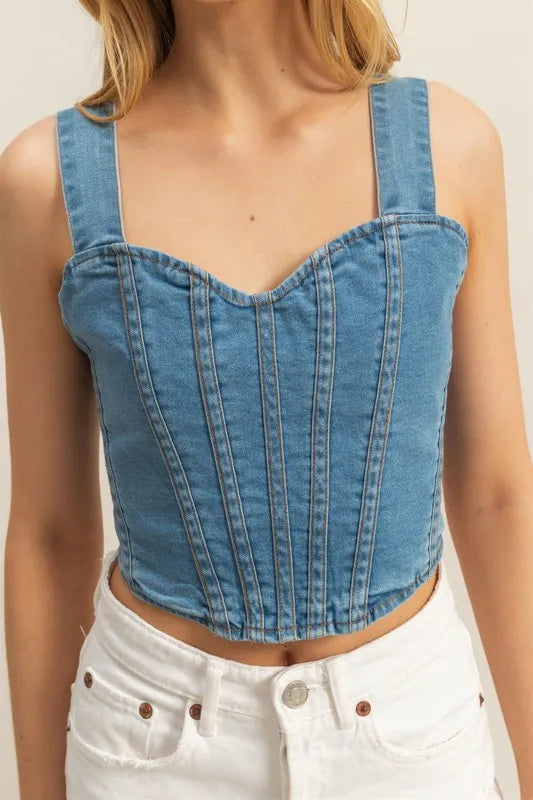 womens denim tank top