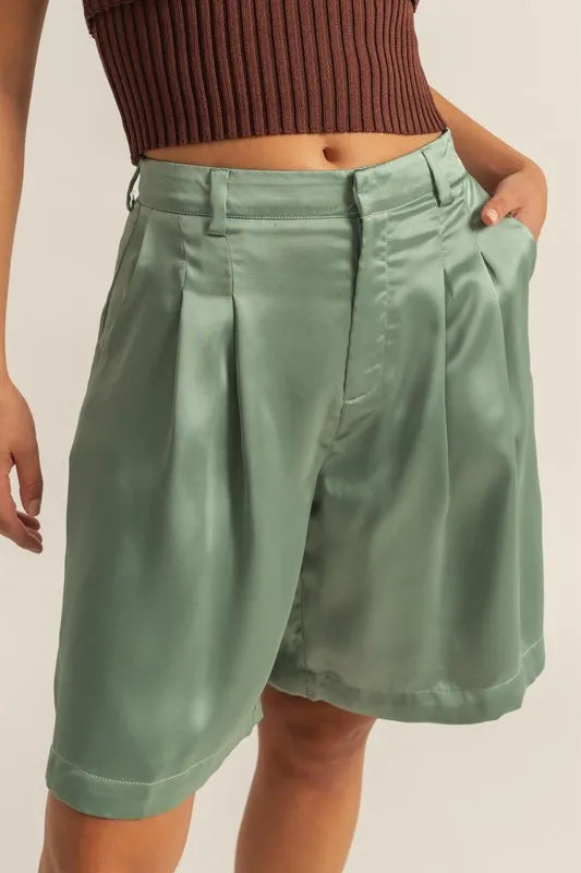 satin shorts women's