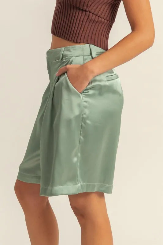satin shorts women's