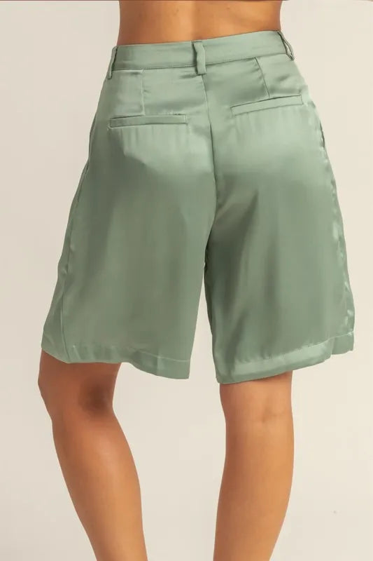 satin shorts women's