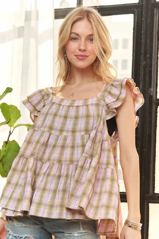 square neck babydoll top