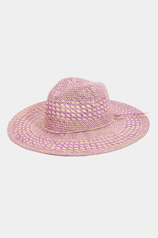 summer straw hat for ladies Rose Pink One Size