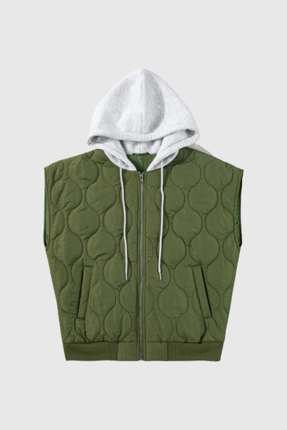 women's hooded puffer vest