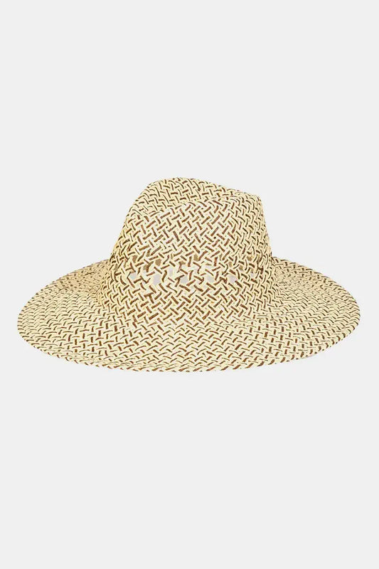 womens straw sun hat Khaki One Size